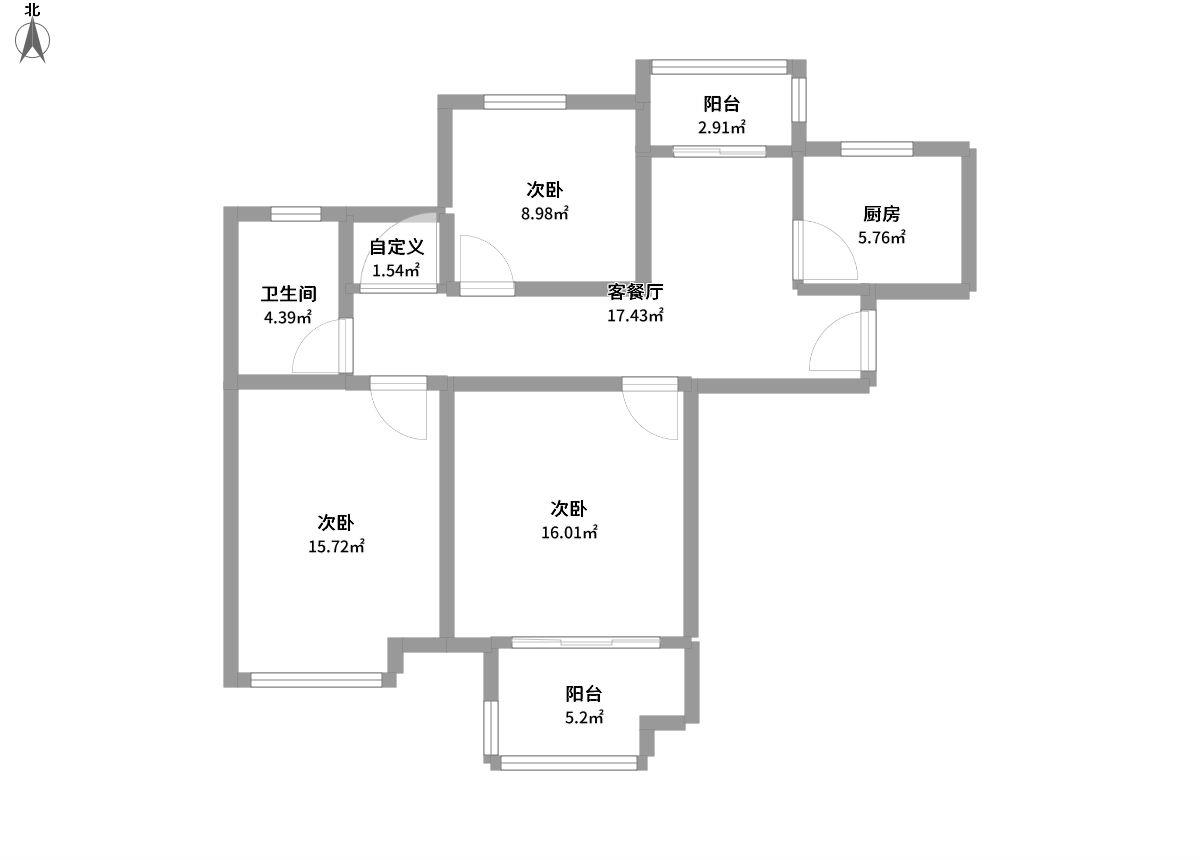 松南城华杰苑全景户型图片