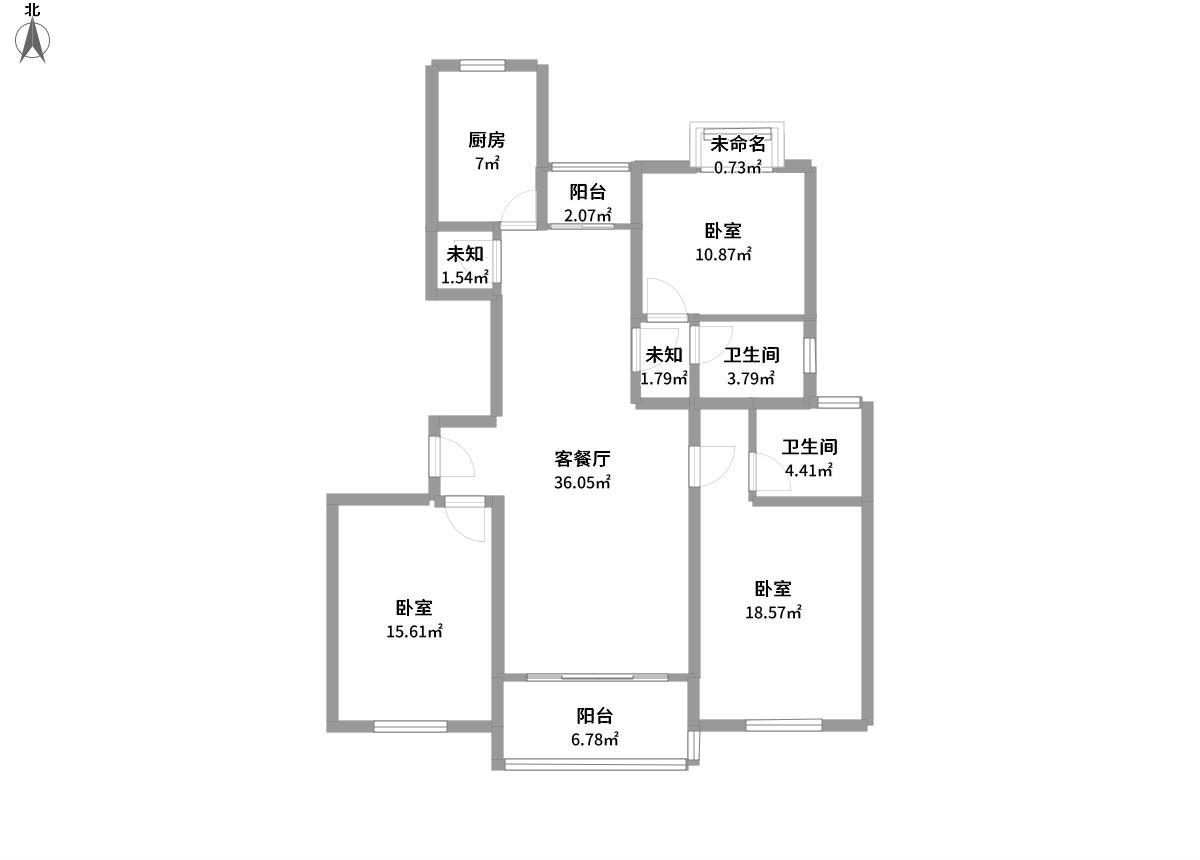 华亭新家三辰苑全景户型图片