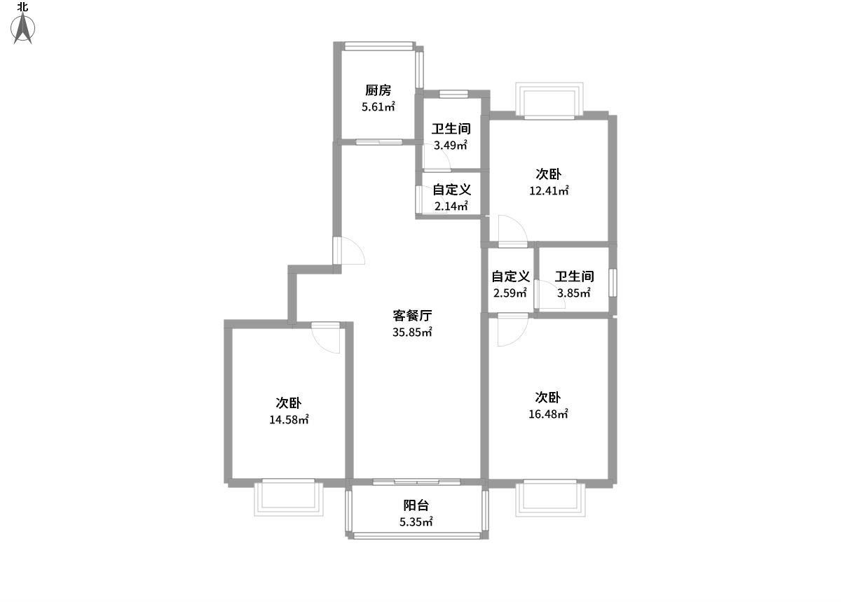 玉树南苑全景户型图片