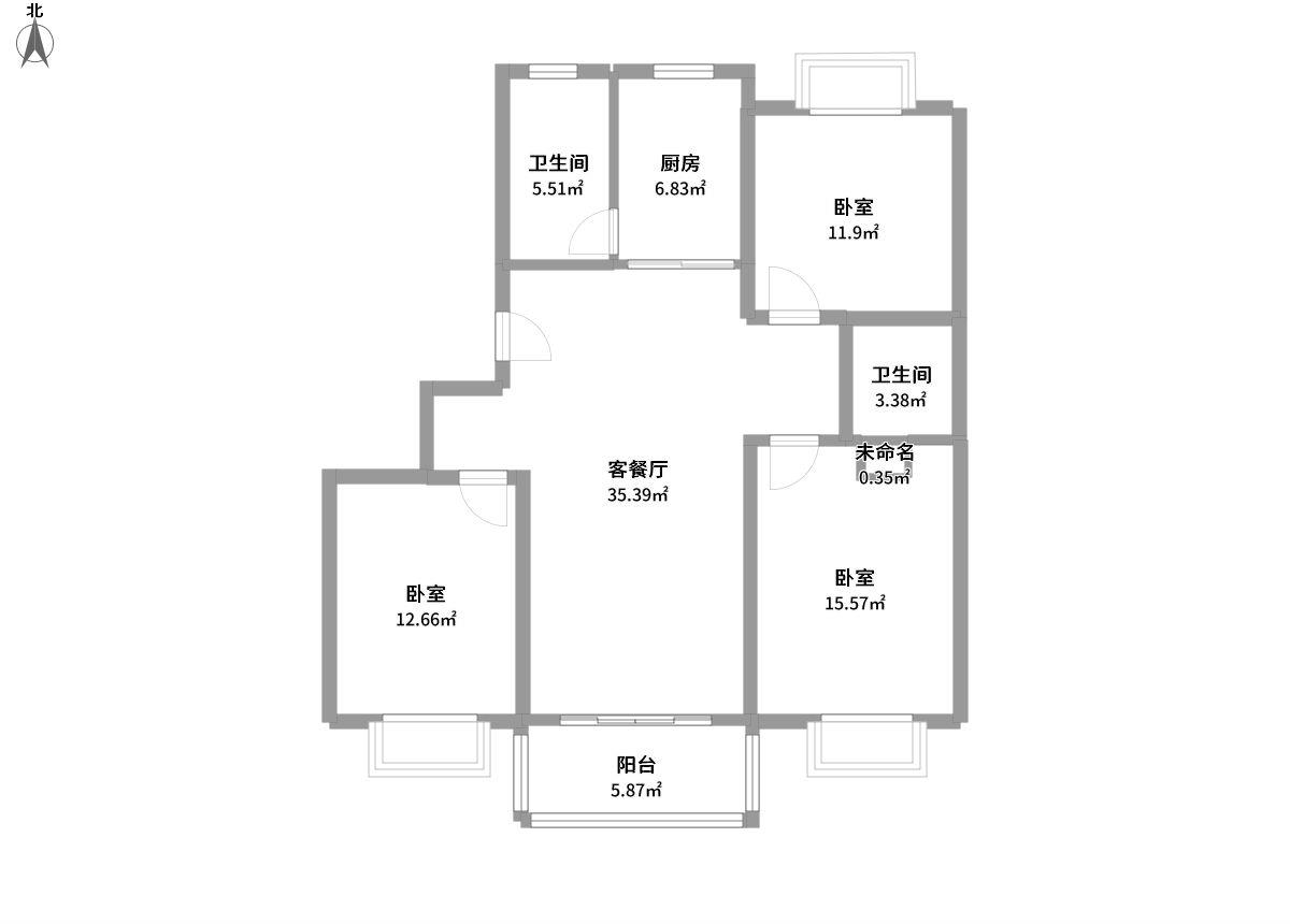 华亭新家百合苑全景户型图片